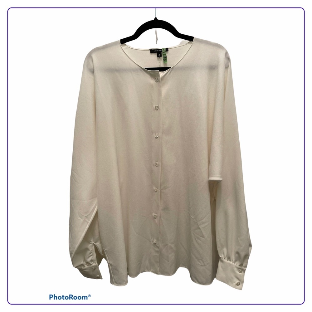Pink Tartan | Dolman Sleeve Cream Blouse